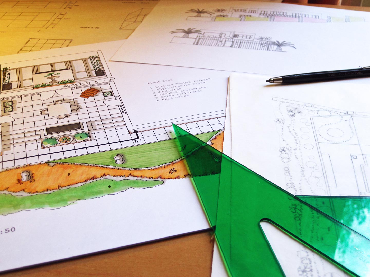  Garden Design, Drawing  